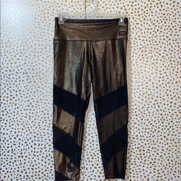 VS PINK ultimate Leggings Copper and Mesh RARE - Picture 4 of 6